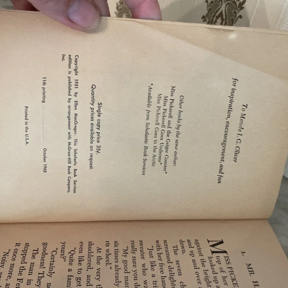 Set‎ of Three Children's Books 1966 Miss Pickerell & Mr Popper's Penguins